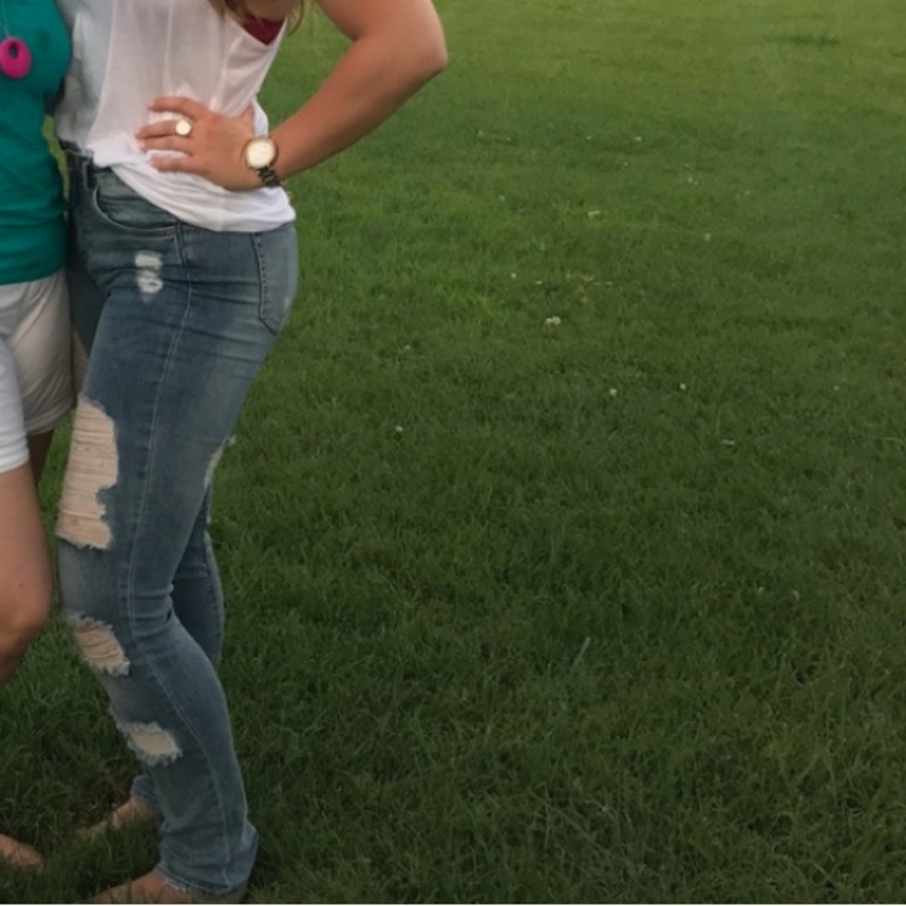 H&M high waisted skinny jeans- extra long!